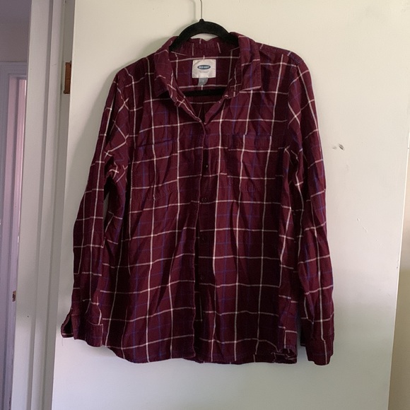 Old navy womens plaid button up shirt - Picture 1 of 5